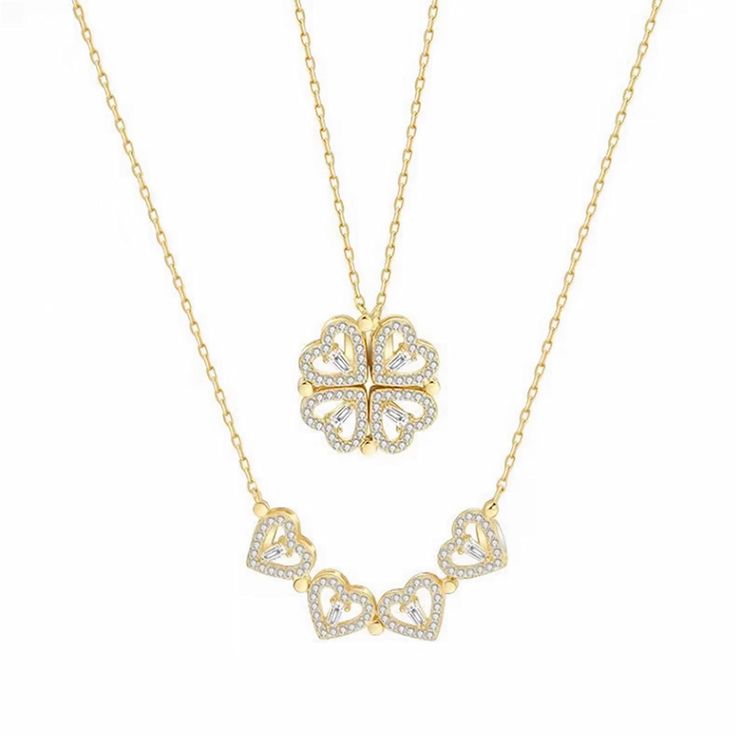 Collar Trébol Corazón Extensible
